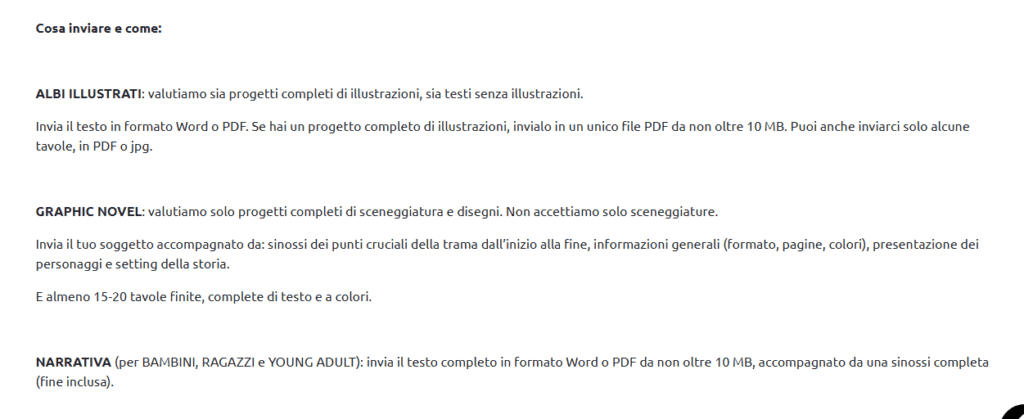 sezione contatti sito il castoro