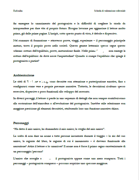 fac simile 3 scheda di valutazione editoriale