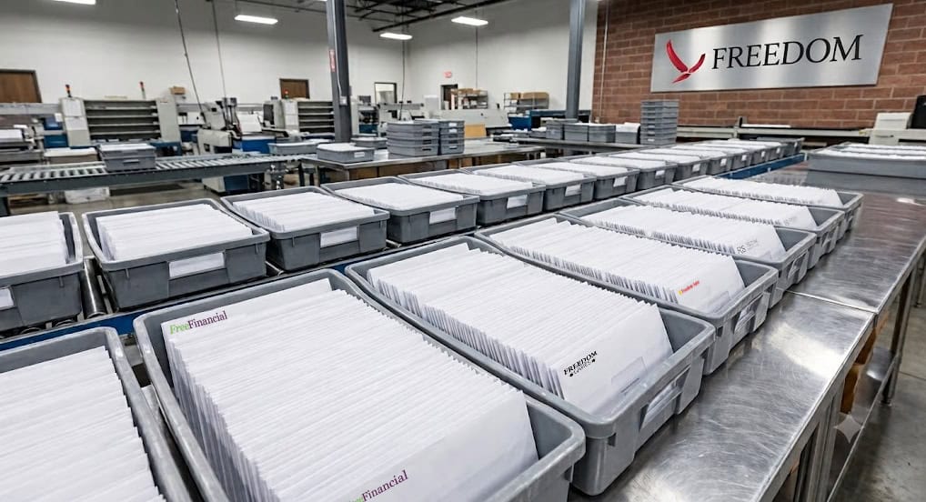 Efficient direct mail room