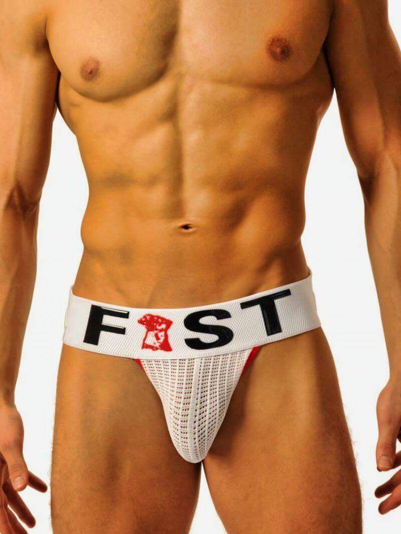  Fist Logo Jock Strap • Weiß