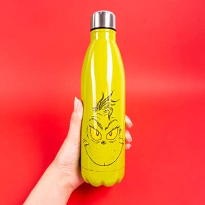 Fizz Creations The Grinch Water Bottle in hand