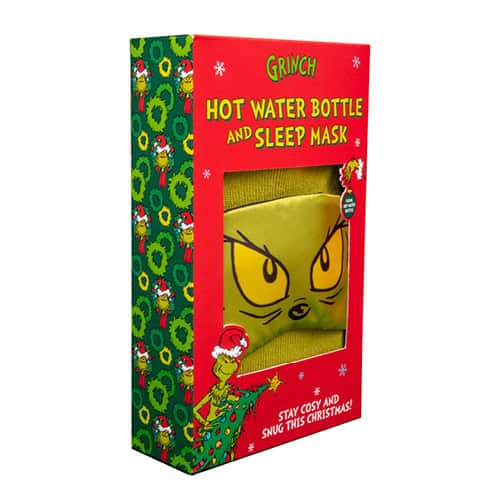 Fizz Creations The Grinch Hot Water Bottle and Sleep Mask Packaging