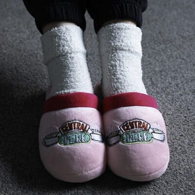 Friends Central Perk Slippers Pink Ladies 5-7