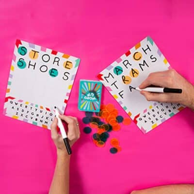 Fizz Creations Word Up Game In play