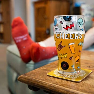 Craft Beer Socks & Glass Set