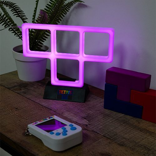 Tetris neon light purple by Fizz Creations