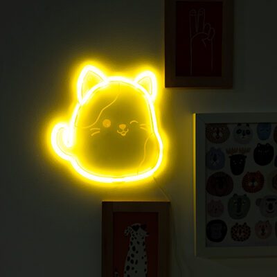 Squishmallows Cam the Cat Neon Wall Light