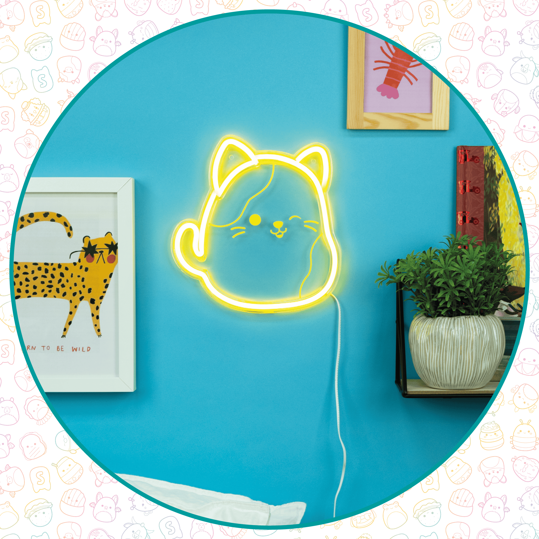 Squishmallows Cam Neon Wall Light4