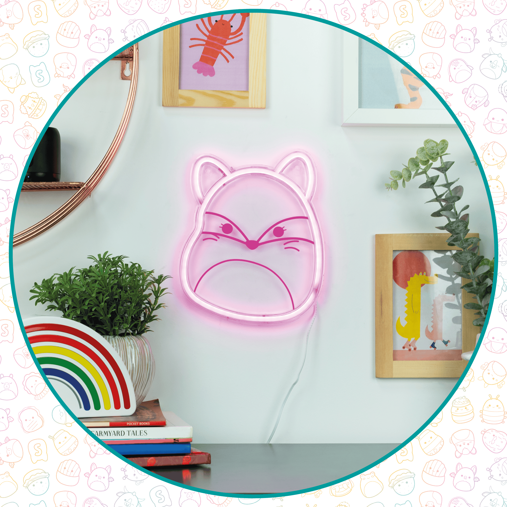 Squishmallows Fifi Neon Wall Light4