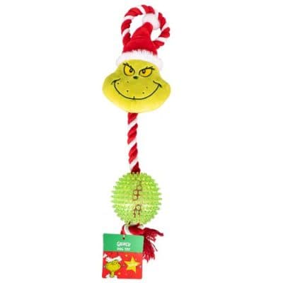The Grinch Rope and Ball Dog Toy