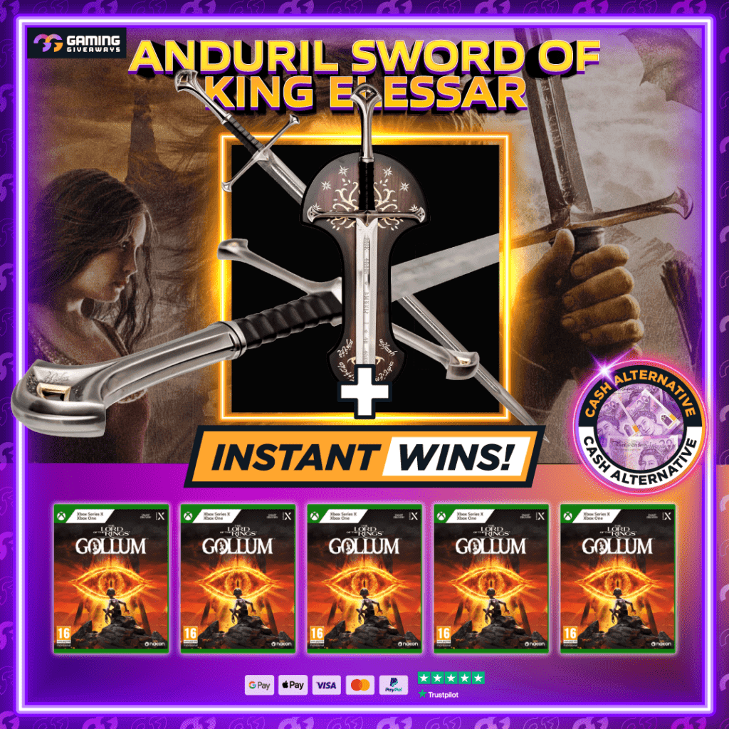 Anduril Sword + 5 instant win LOTR: Gollum Games #1