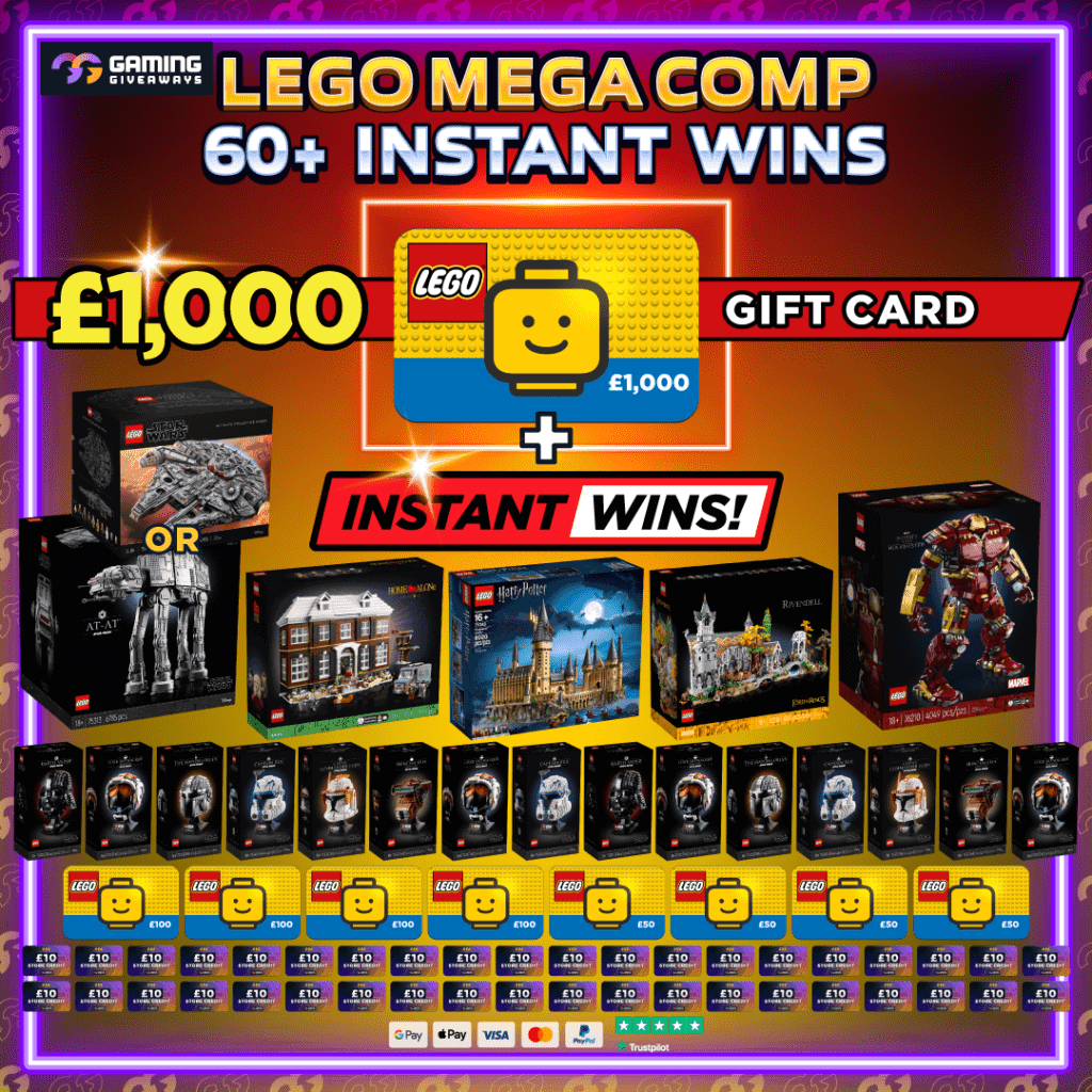 MEGA LEGO Comp + 60 instant wins (cash alts on every prize) #4
