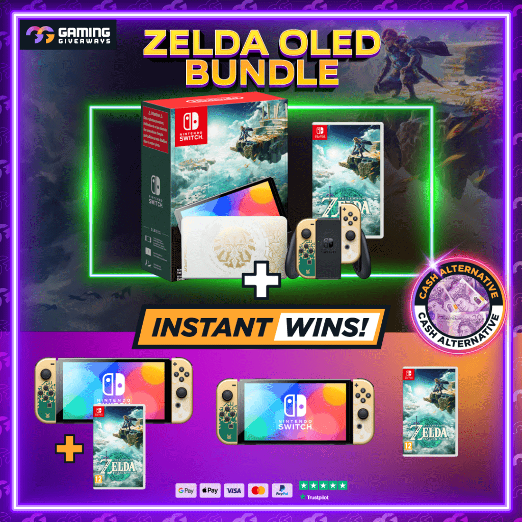 Zelda Switch + Zelda: Tears Of The Kingdom + 3 instant Wins
