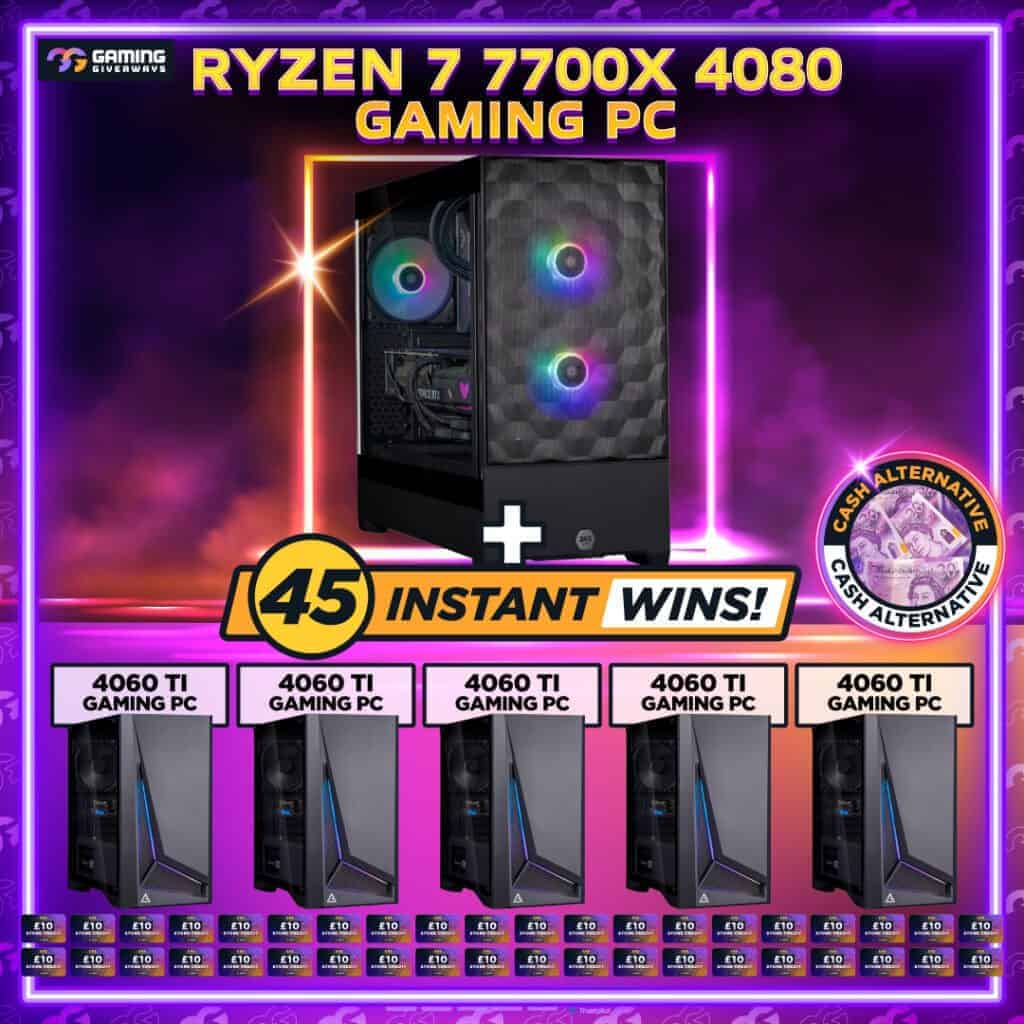 Ryzen 7 7700X RTX 4080 GAMING PC + 45 instant wins! #2