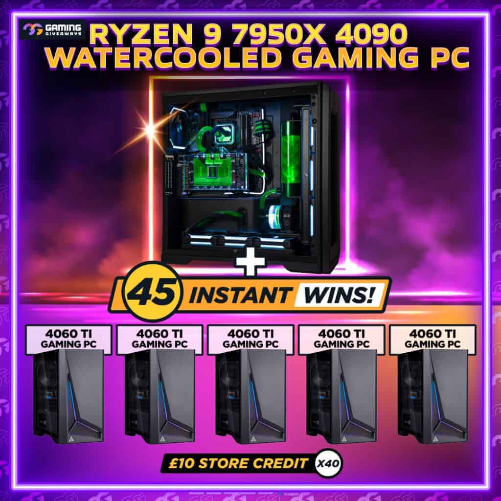 Ryzen 9 7950X 4090 Watercooled Gaming PC + 45 instant wins!