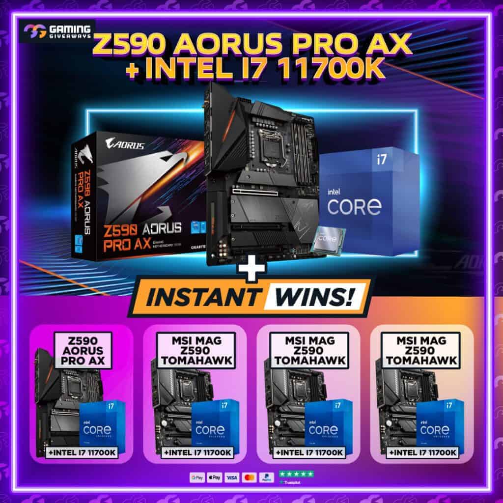 Z590 Aorus Pro AX + Intel i7 11700K+ 4 instant wins #1