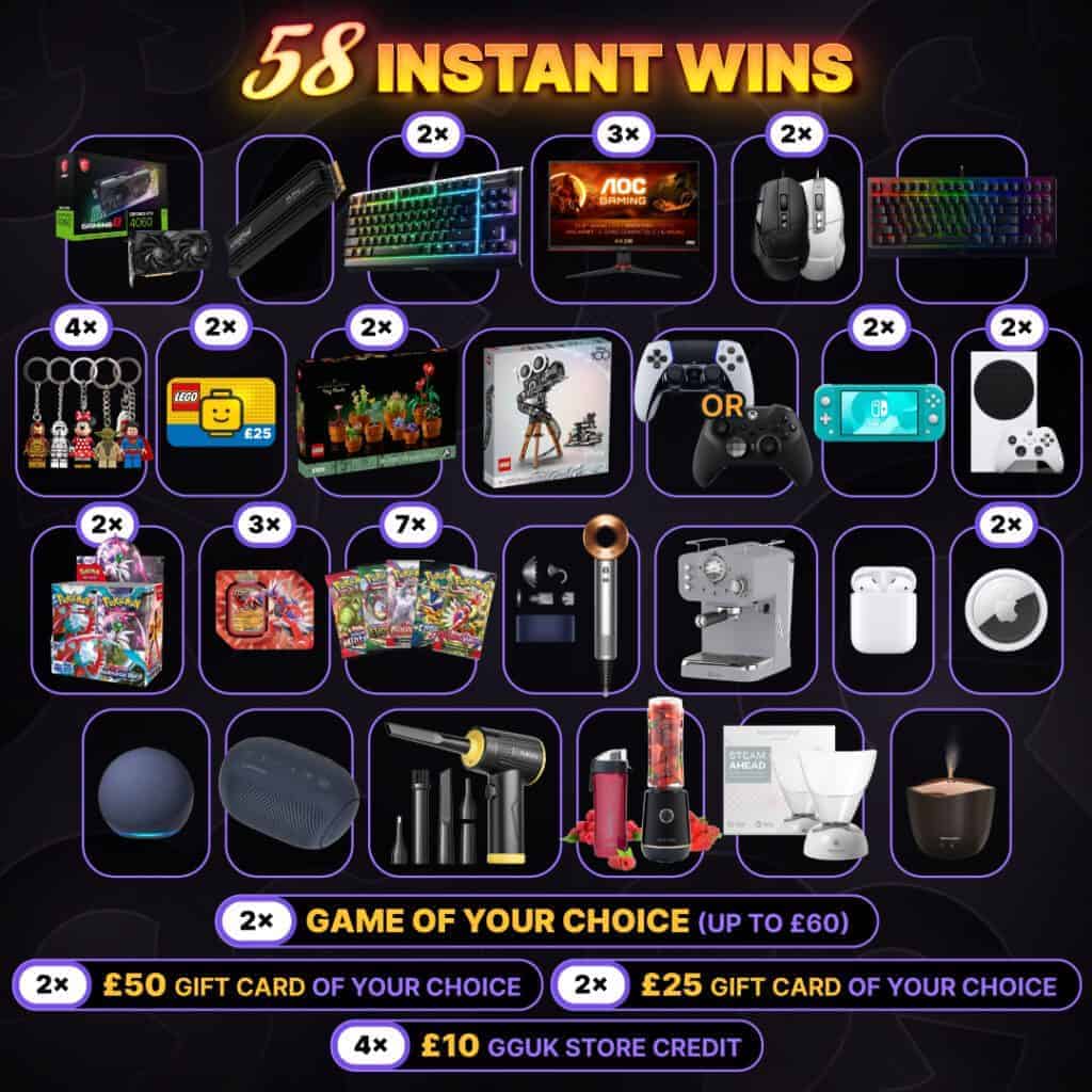 Gaming Giveaway Instant Win Comp - Instant Win Only (50+ Prizes)