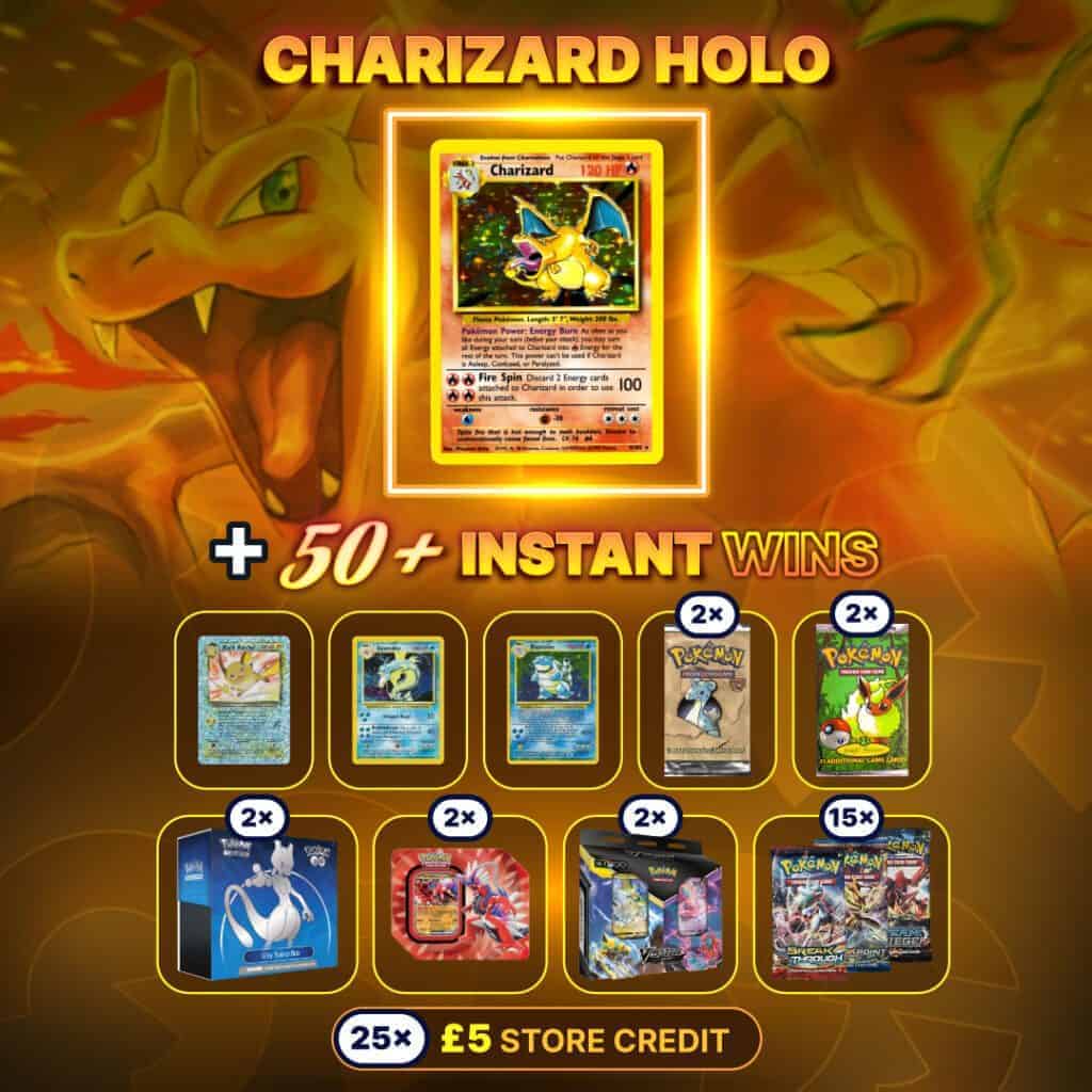 Pokémon Charizard Holo 4/102 PSA 8 + Over 50 Instant Wins #2