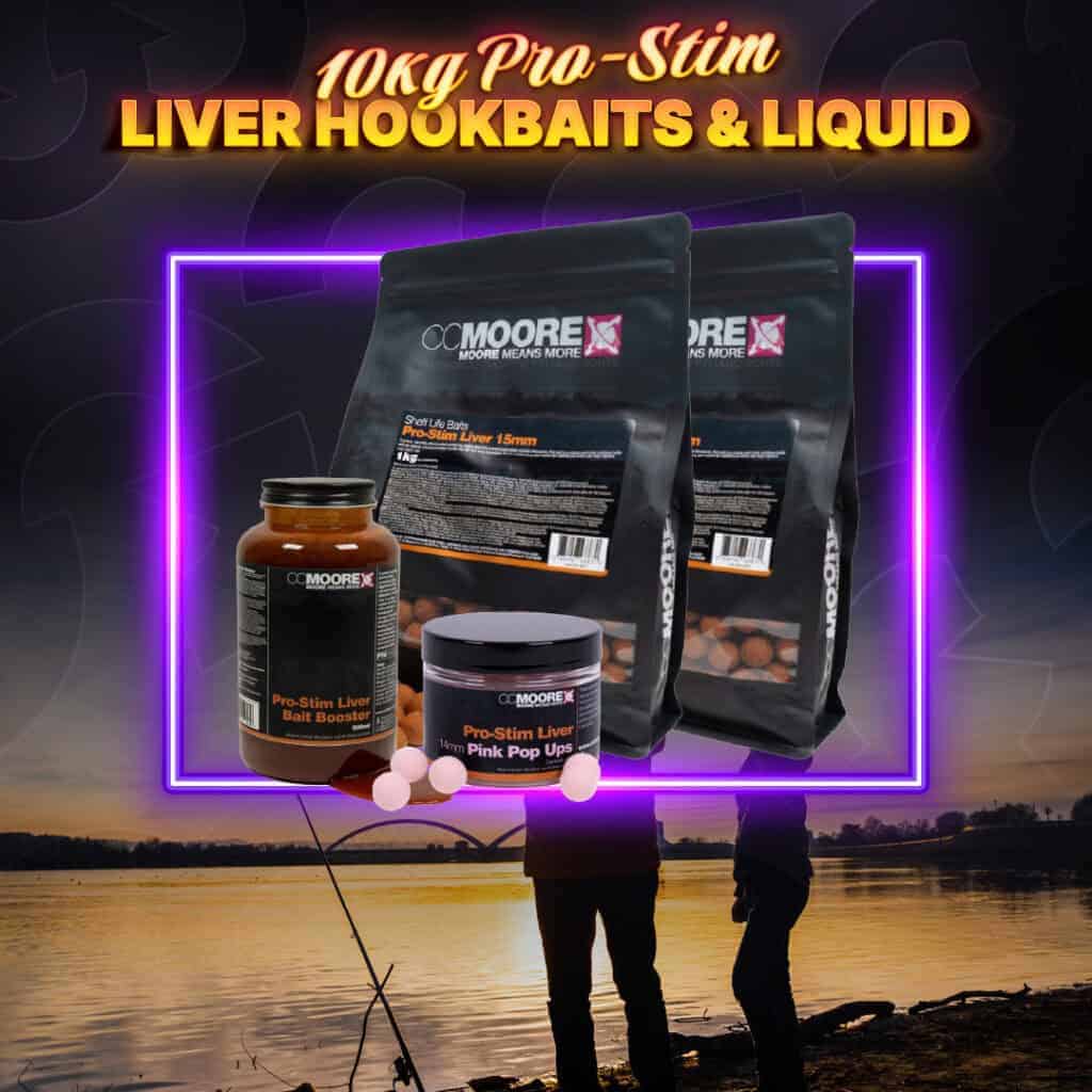 10kg Pro-Stim Liver + Hookbaits + Liquid Foods