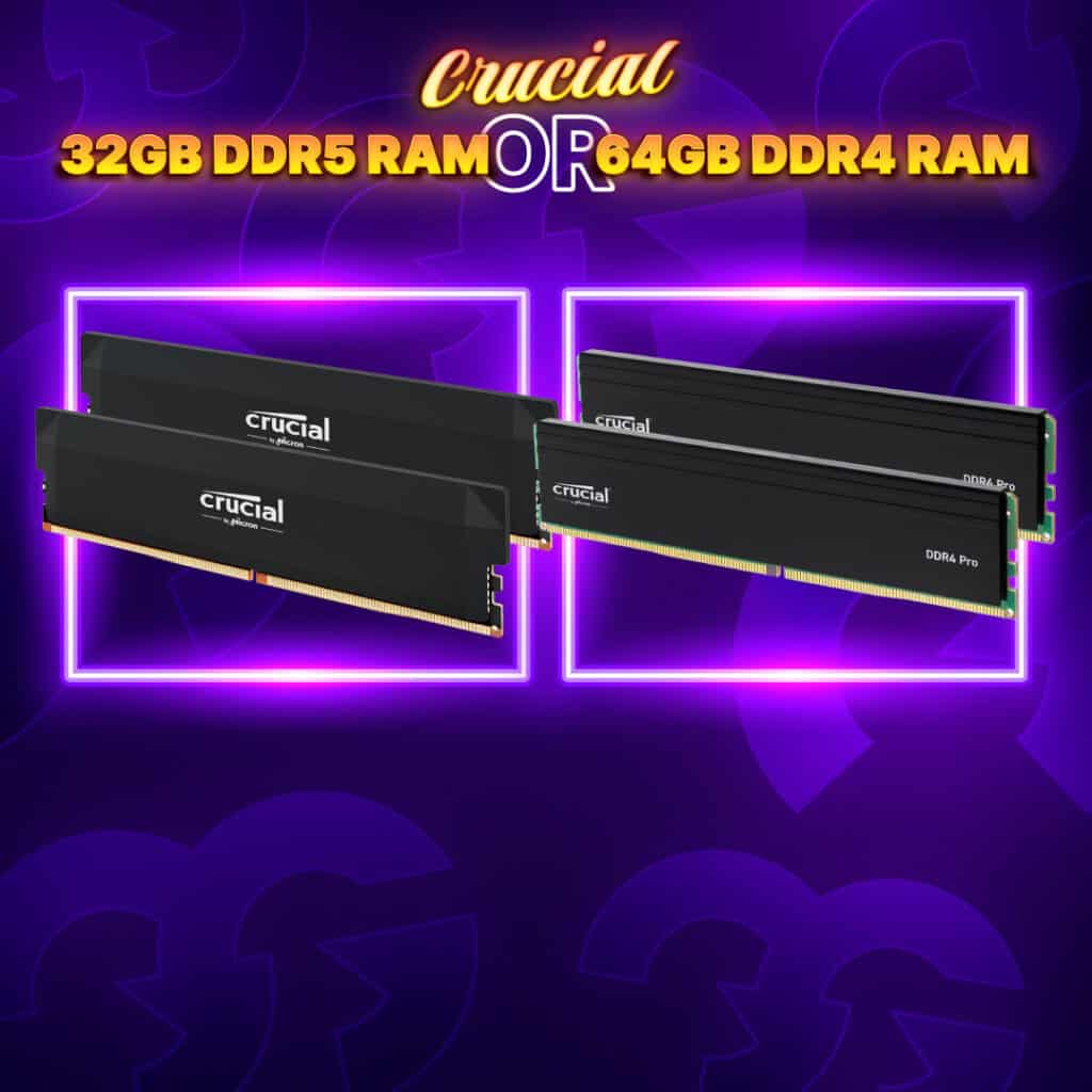 *AUTO DRAW*  Crucial 32GB DDR5 RAM Vs Crucial 64GB DDR4 RAM #1