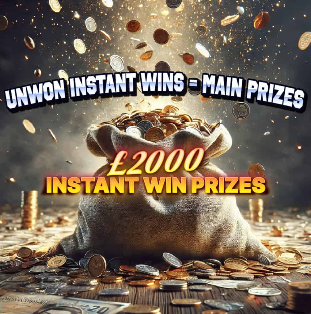 Unwon Instants = Main Prizes (£2,000 Instant Wins) #1