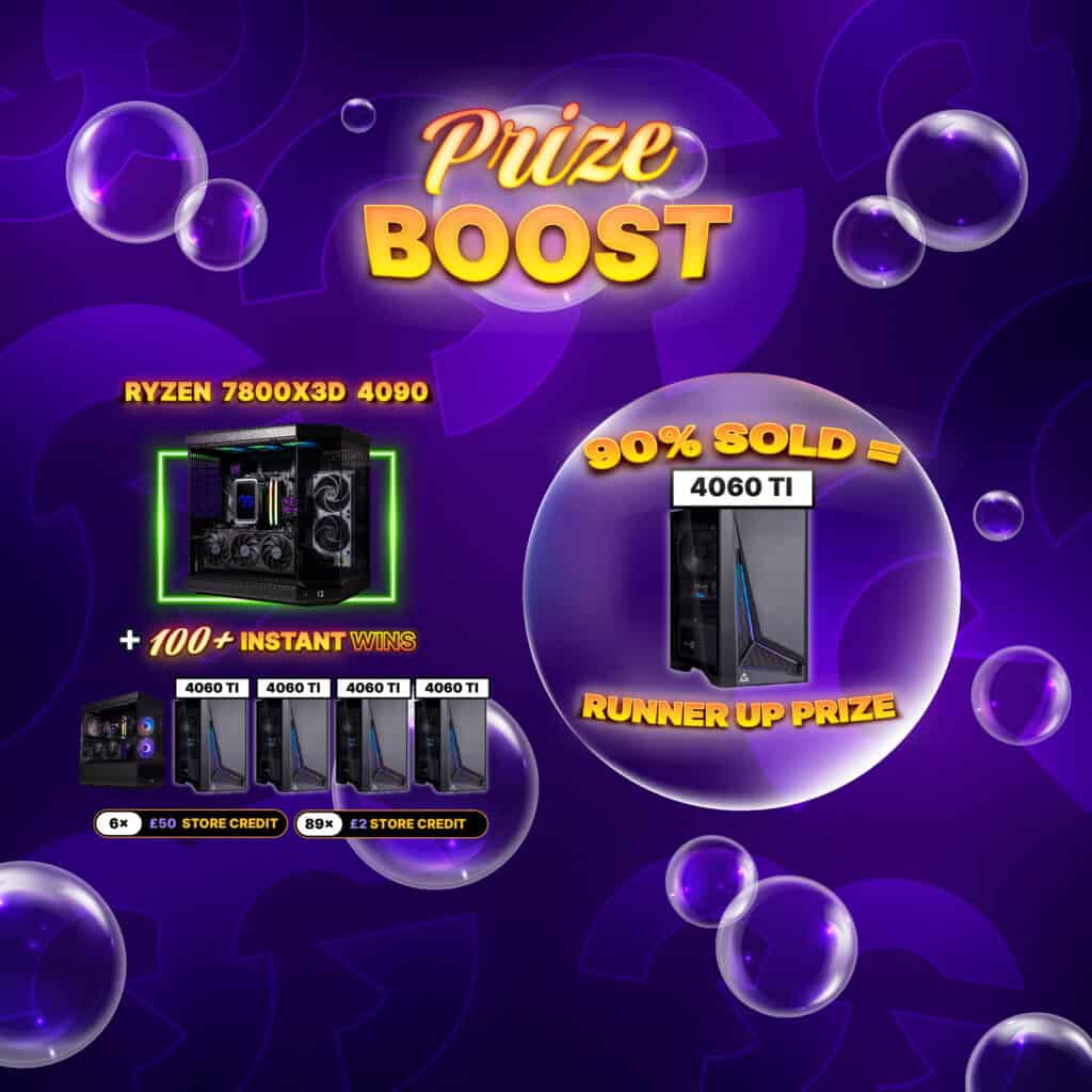 *AUTO DRAW* Hyte Y60 Ryzen 7800X3D 4090 Gaming PC + 100 Instant Wins #2 *BOOSTED*