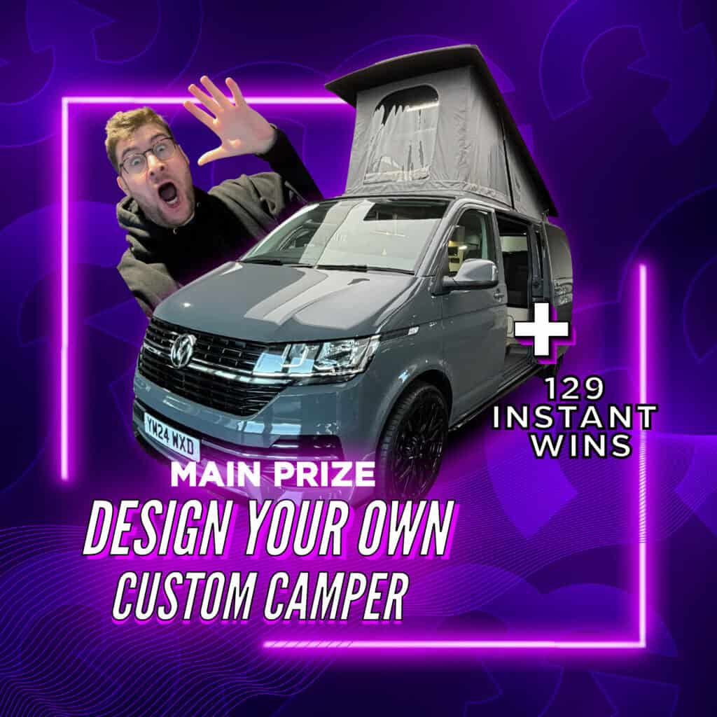 VW Custom Camper or £50,000 Cash + 129 Instant Wins #1