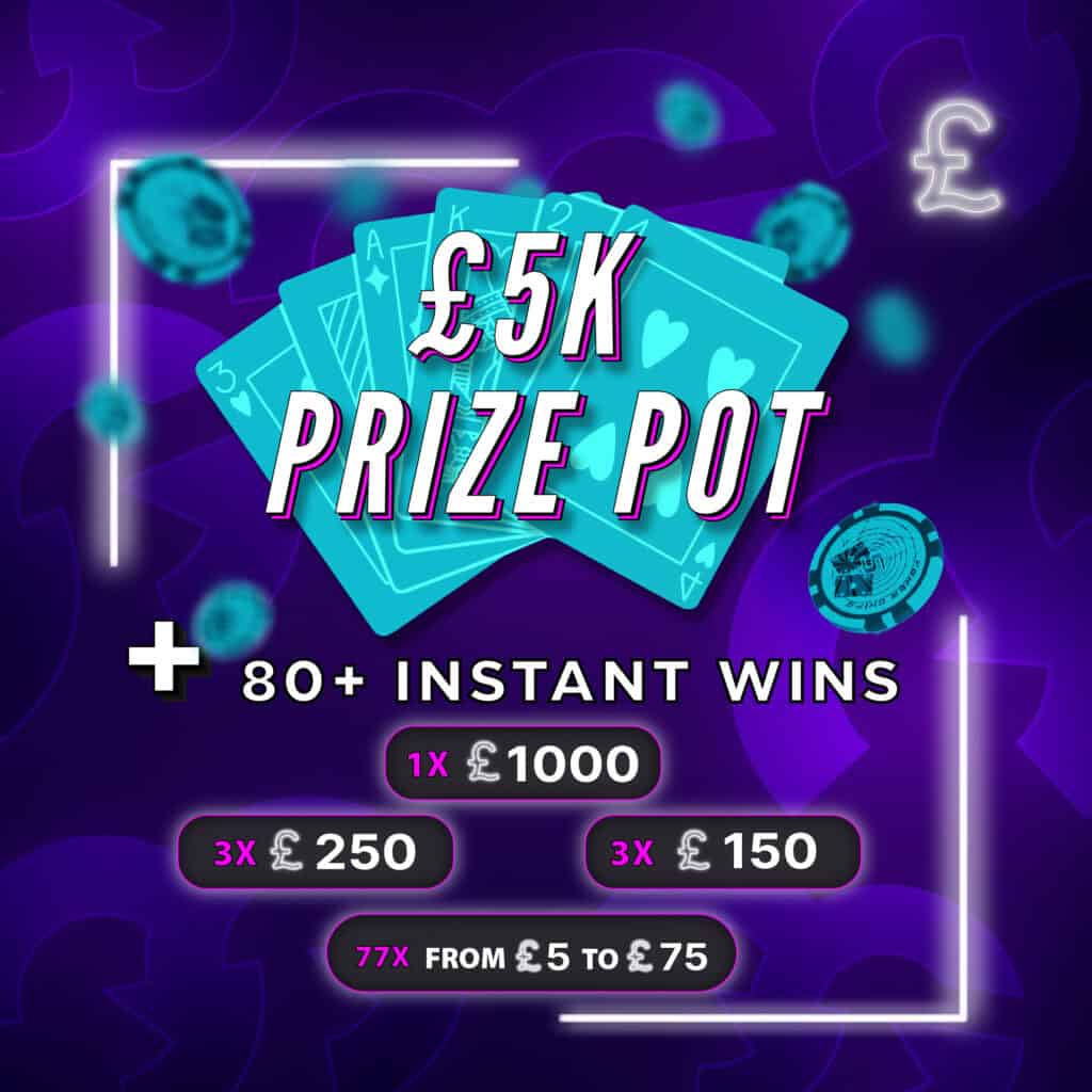 *AUTO DRAW* High Roller Hold em £5k Cash Comp - Over 80 instant wins #29