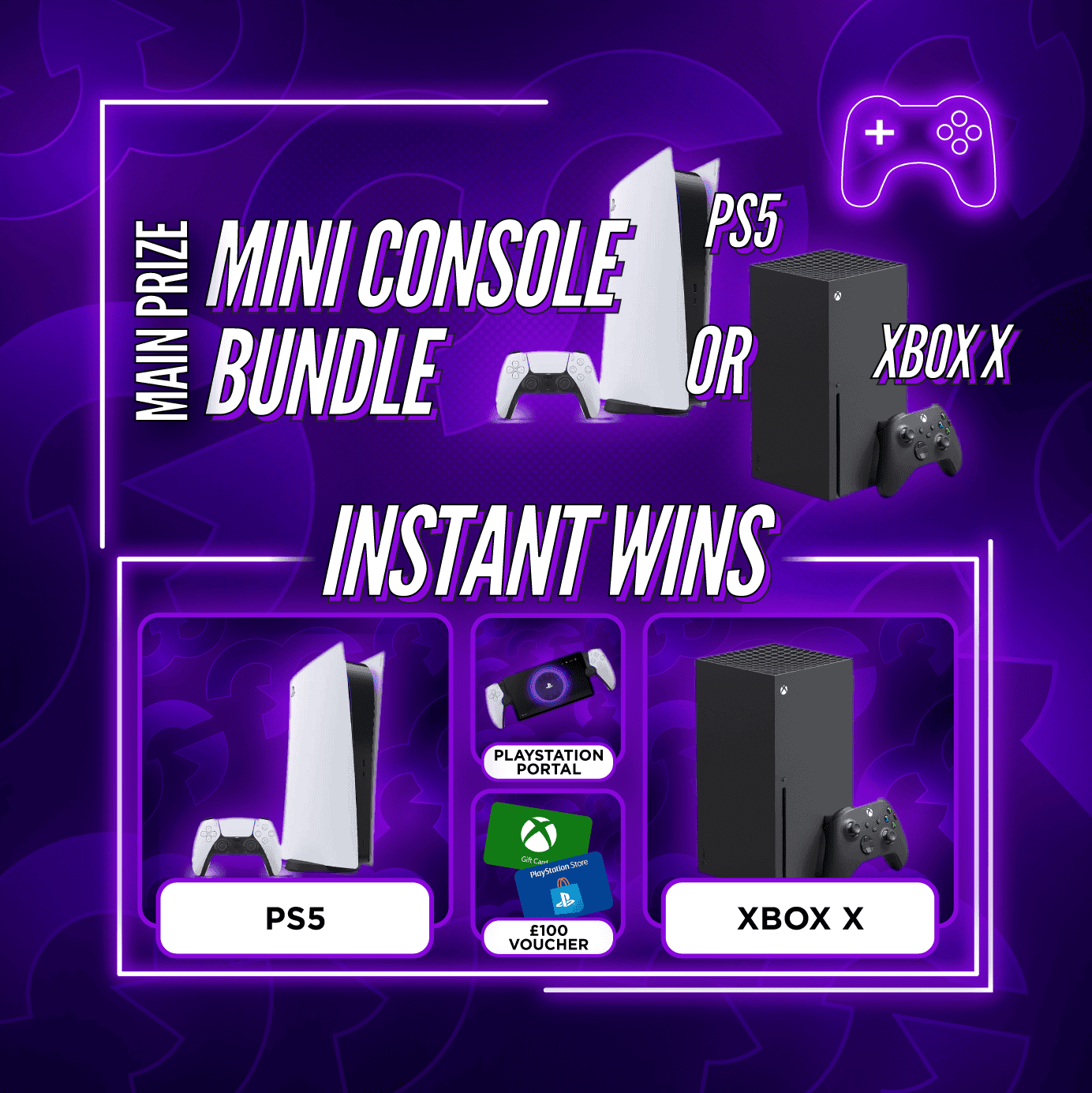 Mini Console Bundle + Instant Wins #20 - Gaming Giveaways