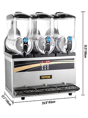 Vevor profesionálny stroj na ľadovú drť 3x15L - Image 6