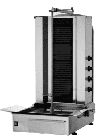 Elektrický gril na kebab / gyros s motorom dole - 4 horáky - max. 60 kg - Image 2