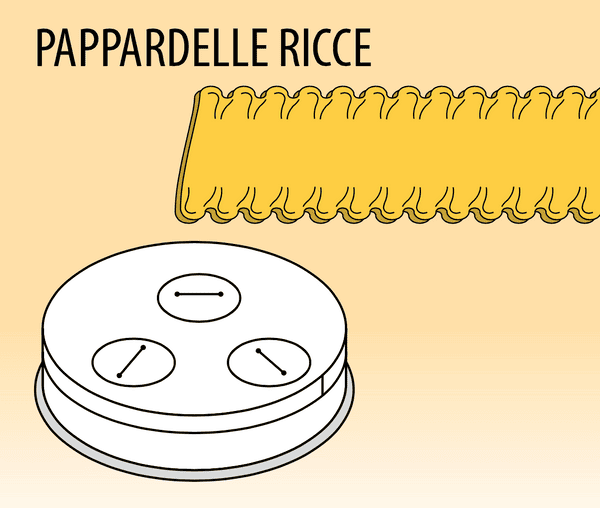 Matrica na cestoviny Pappardelle Rice 16 mm /NMF8 - Image 2