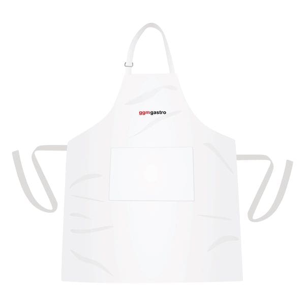 Bistro zástera - biela -  61 cm -5KS