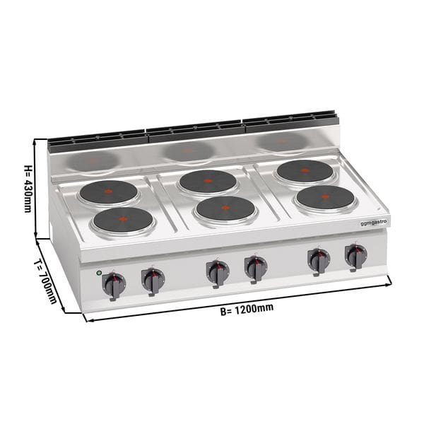 Elektrický sporák so 6 platničkami 15,6kW - Image 2
