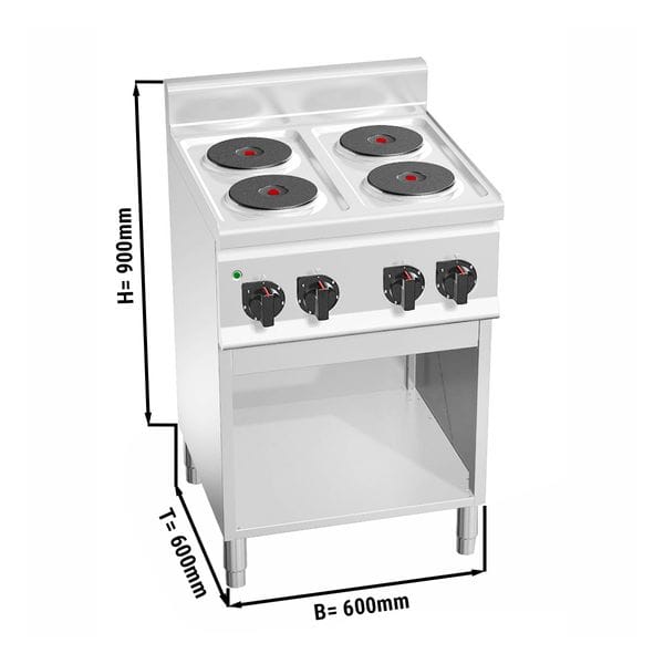 Elektrický sporák so 4 platničkami a stojanom 8kW - Image 2