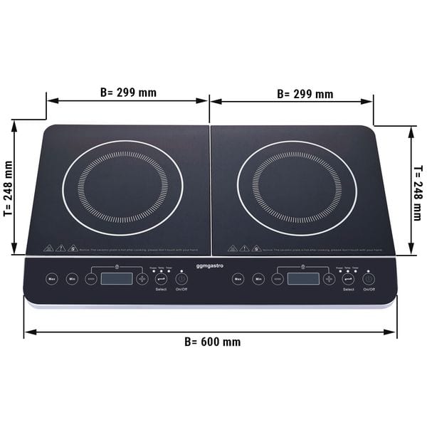 Dvojitý prenosný indukčný varič IDBZ2 3500W - Image 4