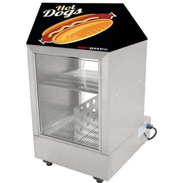 Ohrevná nerezová vitrína na Hot-Dog 1200W - Image 4