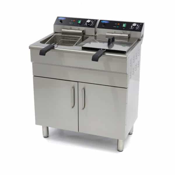 Elektrická fritéza 2×16 l + spodná skrinka | Maxima 09365156
