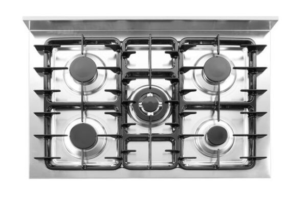 Plynový sporák 5 horákov s elektrickou rúrou + grilom GN 1/1 230V/2900W, 14,3kW | Hendi 225707 - Image 2