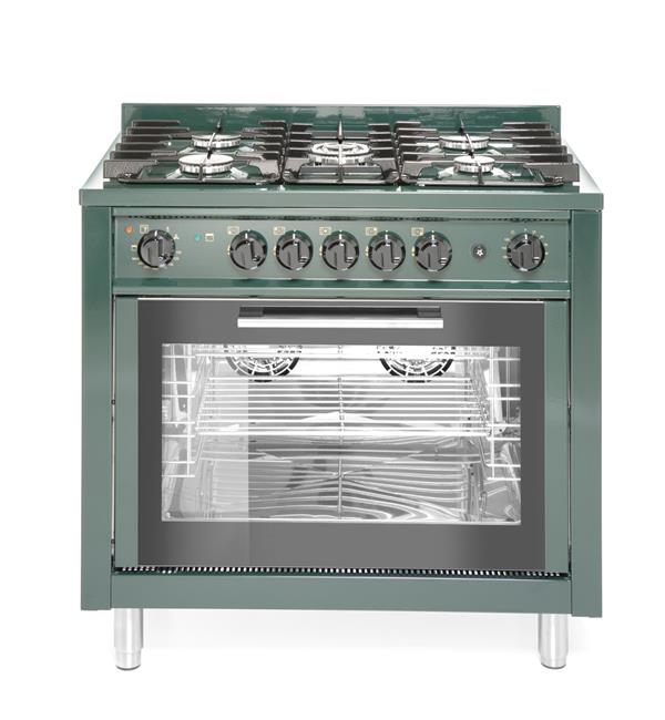 Plynový sporák 5 horákov s elektrickou rúrou + grilom GN 1/1 230V/2900W, 14,3kW | Hendi 225707 - Image 3