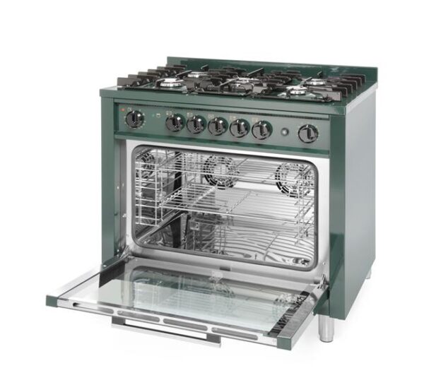 Plynový sporák 5 horákov s elektrickou rúrou + grilom GN 1/1 230V/2900W, 14,3kW | Hendi 225707 - Image 5