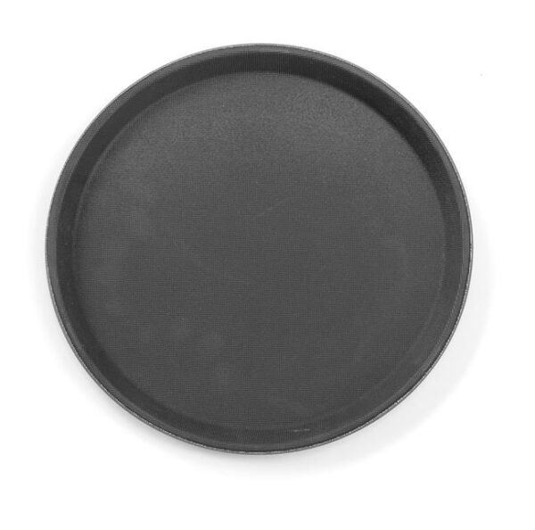 Polypropylénový servírovací podnos, protišmykový, guľatý, čierny, HENDI, ø360x(H)20mm - Image 3