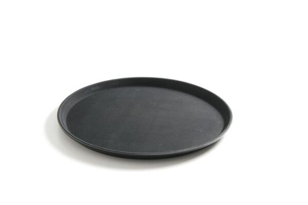 Polypropylénový servírovací podnos, protišmykový, guľatý, čierny, HENDI, ø360x(H)20mm - Image 4
