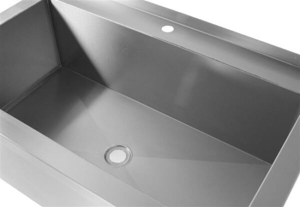 Umývací stôl – zváraný, jednokomorový, hĺbka 700 mm, výška komory 300 mm, HENDI, Profi Line, 800x700x(H)850mm - Image 3