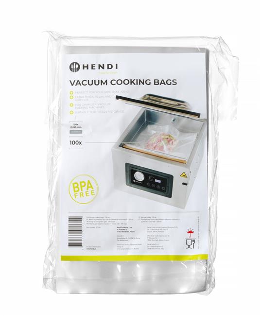 Vrecká na varenie Sous-Vide pre komorové baličky - 100 kusov, HENDI, 100 ks, 150x250mm