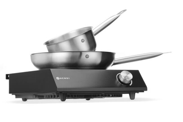 Sada: Indukčný sporák 3500W + hrniec + panvica na smaženie, HENDI, Čierna, 220-240V/3500W, 320x395x(H)95mm - Image 3