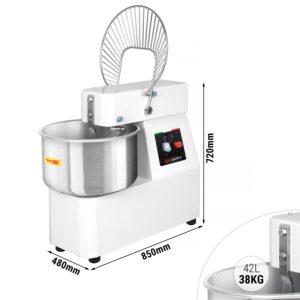 Stroj na cesto - 42 litrov / 38 kg - s pevnou misou - funkcia časovača