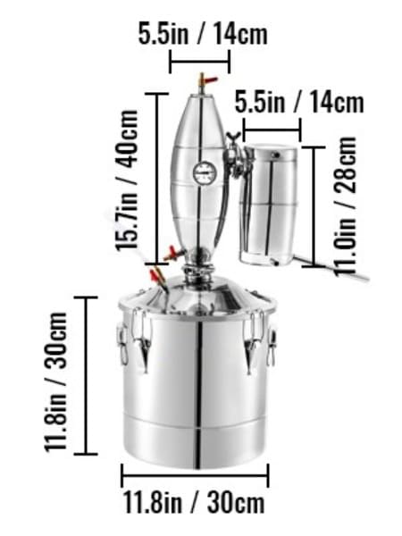 Domáci destilátor (pálenica) s filtračnou vežou 20L - Image 3