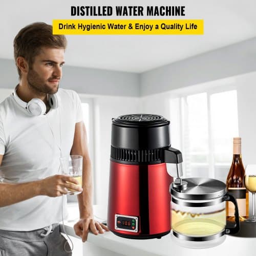 Destilátor na vodu 4l s nastaviteľnou teplotou (červený) - Image 3