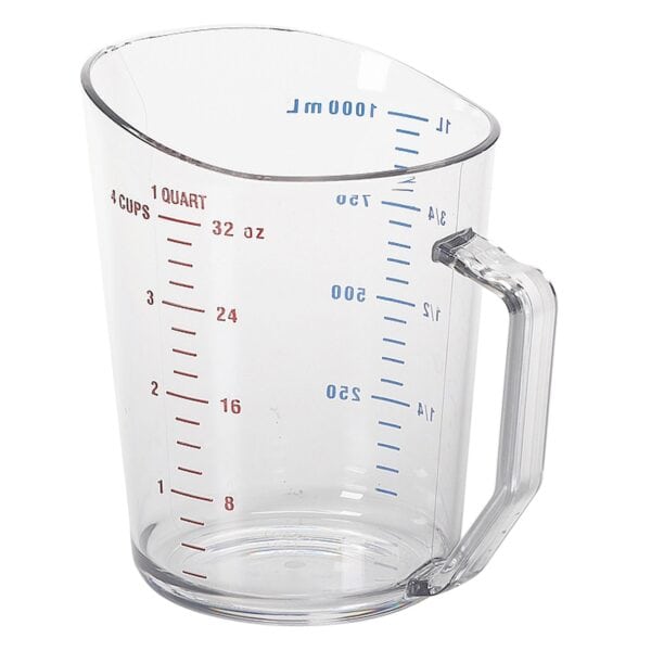 (12 kusov) CAMBRO | CAMWEAR® - Polykarbonátová odmerka so stupnicou - 1 liter - Číry - Image 3